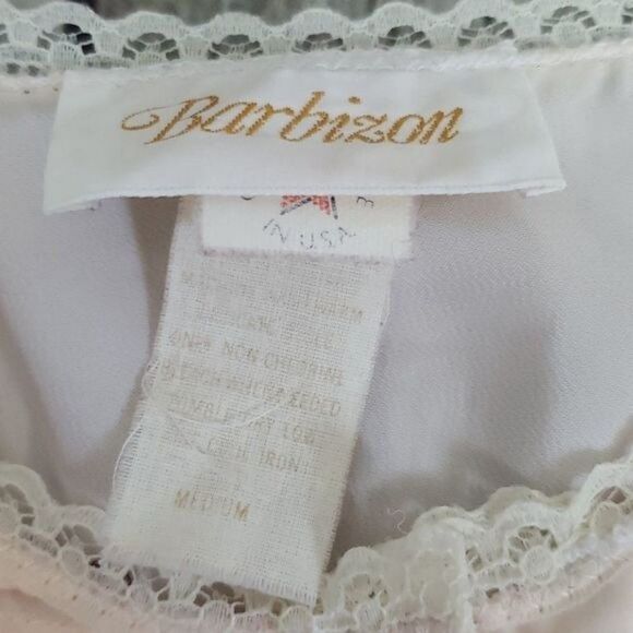 Vintage 1960s Barbizon Peignoir Negligee Pink Lace Night Gown - Picture 6 of 12